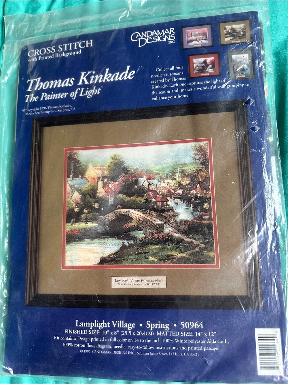 Thomas Kinkade “Lamplight Village” Cross Stitch Kit
